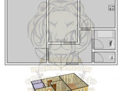 Двухкомнатная квартира улучшенной планировки.