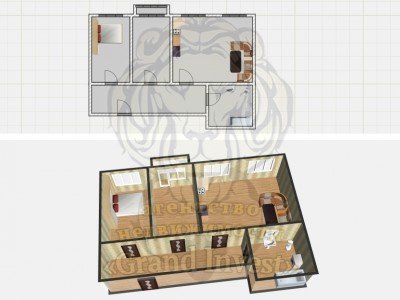 3-х комнатная квартира в Новостройке на ХБК