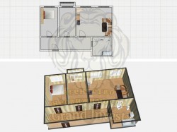 3-х комнатная квартира в Новостройке на ХБК