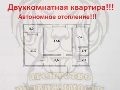 2-км кв с Автономным отоплением на ХБК